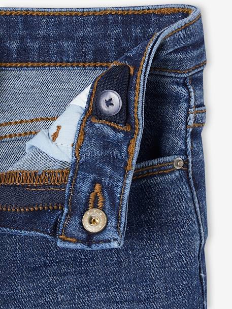 Slim jeans gemiddeld meisjes donkerblauw+gebleekt denim+grijs+middenblauw - vertbaudet enfant 