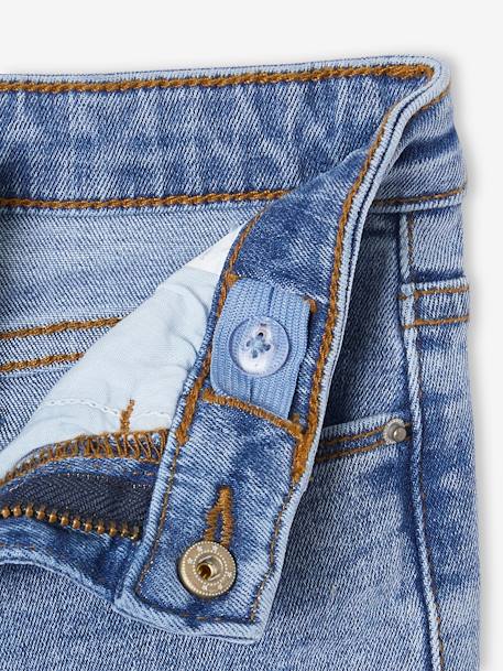 Slim meisjesjeans smal denimgrijs+donkerblauw+gebleekt denim+grijs+middenblauw - vertbaudet enfant 