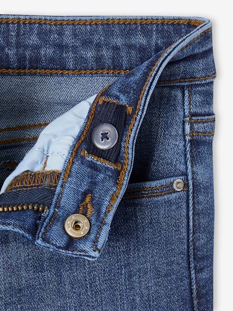 Slim meisjesjeans smal denimgrijs+donkerblauw+gebleekt denim+grijs+middenblauw - vertbaudet enfant 