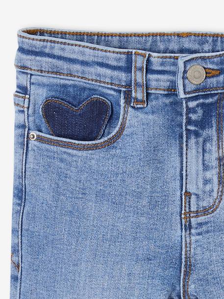 Slim meisjesjeans smal denimgrijs+donkerblauw+gebleekt denim+grijs+middenblauw - vertbaudet enfant 