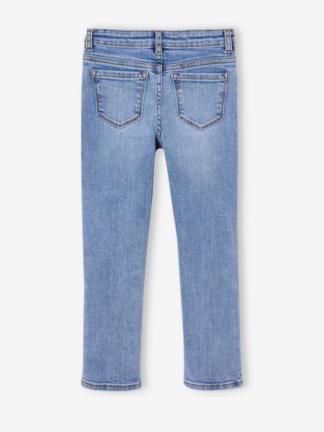 Slim meisjesjeans smal denimgrijs+donkerblauw+gebleekt denim+grijs+middenblauw - vertbaudet enfant 
