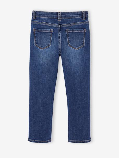 Slim jeans gemiddeld meisjes donkerblauw+gebleekt denim+grijs+middenblauw - vertbaudet enfant 