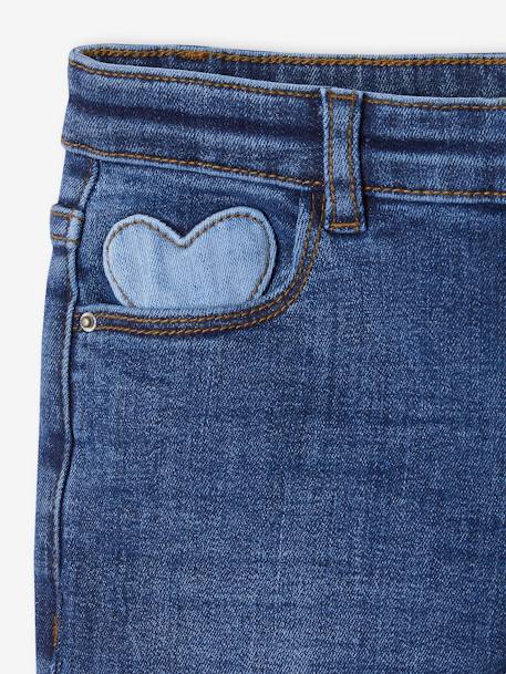 Smalle jeans large meisjes denimgrijs+donkerblauw+gebleekt denim+grijs+middenblauw - vertbaudet enfant 