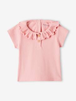 Baby-T-shirt, souspull-Babyshirt van ribstof met kraagje
