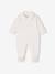 Set van 2 geribd fluwelen babyslaappakjes met opening voor beige+rozen - vertbaudet enfant 