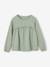 Shirtblouse met print voor meisjes beige+ecru+groengrijs - vertbaudet enfant 