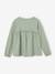 Shirtblouse met print voor meisjes beige+ecru+groengrijs - vertbaudet enfant 