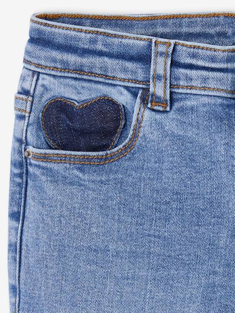 Smalle jeans large meisjes denimgrijs+donkerblauw+gebleekt denim+grijs+middenblauw - vertbaudet enfant 