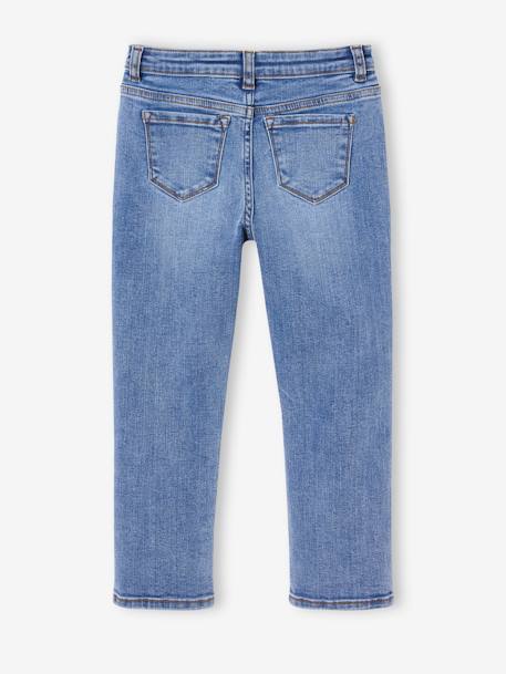 Smalle jeans large meisjes denimgrijs+donkerblauw+gebleekt denim+grijs+middenblauw - vertbaudet enfant 