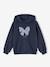 Sweatshirt met capuchon fantasiemotief meisjes marineblauw - vertbaudet enfant 
