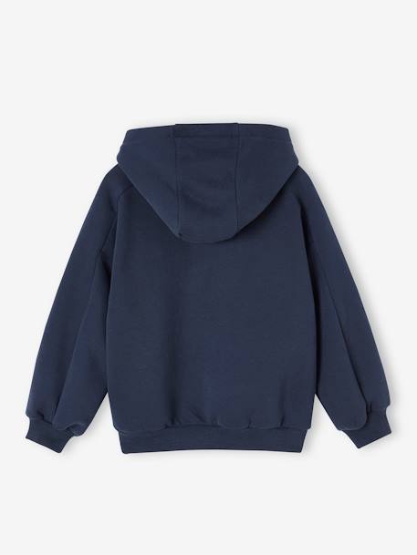 Sweatshirt met capuchon fantasiemotief meisjes marineblauw - vertbaudet enfant 