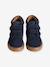 Halfhoge jongenssneakers in gekrast leer marineblauw - vertbaudet enfant 