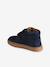 Halfhoge jongenssneakers in gekrast leer marineblauw - vertbaudet enfant 