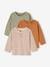 Set van 3 T-shirts Basics van biokatoen baby pecannoot+terracotta - vertbaudet enfant 