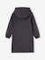 Meisjesjurk van sweatstof met capuchon en mooie details antraciet+gemêleerd grijs+groen+marineblauw - vertbaudet enfant 