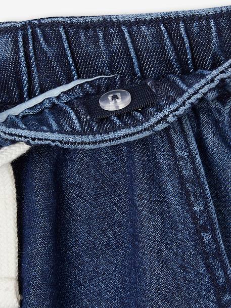 Wijde jongensbroek, eenvoudig aan te trekken gebleekt denim+grijs+ongewassen denim+stone - vertbaudet enfant 