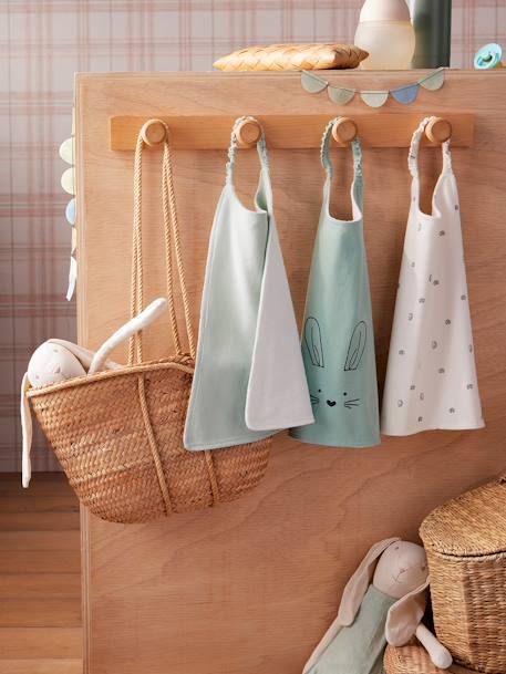 Set van 3 grote must-have slabbetjes saliegroen - vertbaudet enfant 