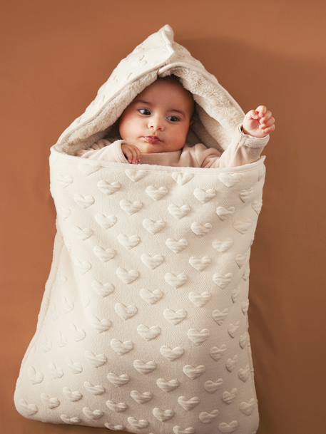 Jacquard reiszak met hartjes beige - vertbaudet enfant 