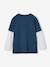Jongensshirt met dubbele mouwen blauw+gemêleerd wit+kaki+marineblauw+nachtblauw - vertbaudet enfant 