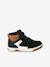 Hoge kindersneakers met klittenband ongewassen denim+zwart - vertbaudet enfant 