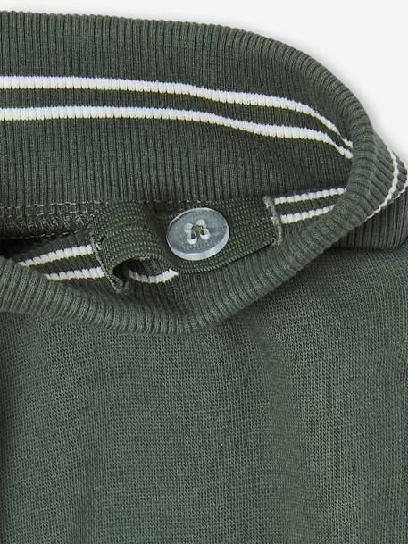 Sport joggingbroek van molton jongens korstmos+marineblauw - vertbaudet enfant 