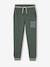 Sport joggingbroek van molton jongens korstmos+marineblauw - vertbaudet enfant 