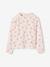 Personaliseerbare meisjesblouse van katoenen gaas ecru+lichtroze+wit, bedrukt - vertbaudet enfant 