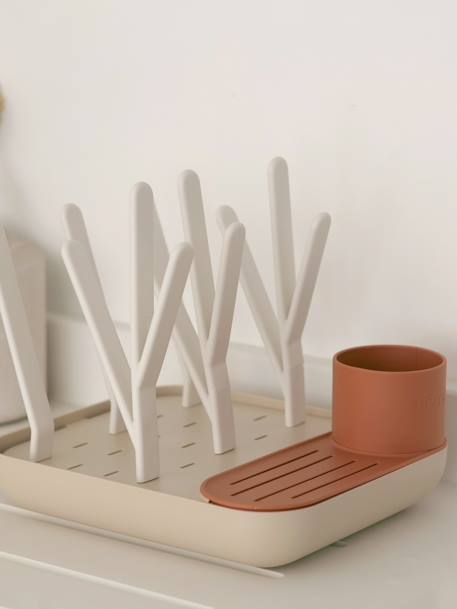 Afdruiprek voor flessen Forêt BEABA beige+saliegroen+terracotta - vertbaudet enfant 