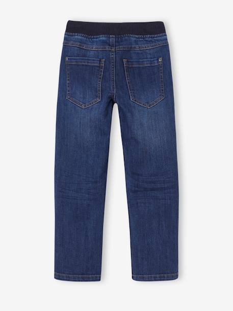 Onverwoestbare rechte relaxjeans jongens, eenvoudig aan te trekken denimgrijs+double stone+ongewassen denim+stone - vertbaudet enfant 