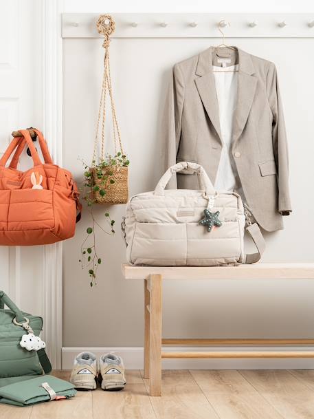 Gewatteerde luiertas DONE BY DEER groen+zandbeige - vertbaudet enfant 