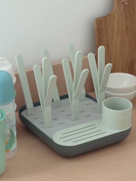 Afdruiprek voor flessen Forêt BEABA beige+saliegroen+terracotta - vertbaudet enfant 