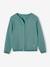 Meisjesvest Basics van fijn breisel antraciet+gemêleerd beige+grijsblauw+marineblauw+pruim+rozenhout+smaragdgroen+vanille - vertbaudet enfant 
