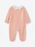 Aanpasbaar fluwelen slaappakje voor baby met kraag roze (poederkleur)+saliegroen - vertbaudet enfant 