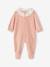 Aanpasbaar fluwelen slaappakje voor baby met kraag roze (poederkleur)+saliegroen - vertbaudet enfant 