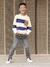 Rechte fleecebroek jongens denim look DARK GROSS+denim grijs+double stone+gebleekt denim+STONE MIDDEN+zwart denim - vertbaudet enfant 
