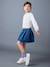 Meisjesplooirok van jeans denimgrijs+stone - vertbaudet enfant 