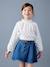 Meisjesplooirok van jeans denimgrijs+stone - vertbaudet enfant 