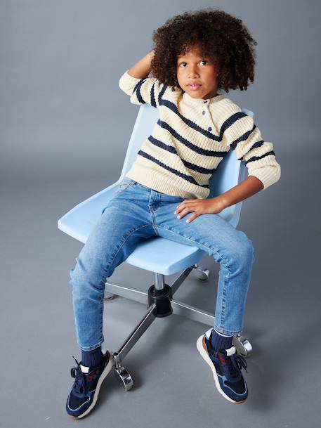 Slim fit jongensjeans Morphologik 'waterless' heupomtrek MEDIUM DENIM DONKERGRIJS+denimgrijs+double stone+RUW DENIM+STONE+zwart denim - vertbaudet enfant 