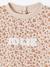 Personaliseerbare sweater + legging + haarband babymeisje antraciet+beige (poederkleur)+marineblauw - vertbaudet enfant 