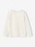 T-shirt Basics met hartjes en pailletten en lange mouwen ecru+roze (poederkleur) - vertbaudet enfant 