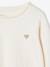 T-shirt Basics met hartjes en pailletten en lange mouwen ecru+roze (poederkleur) - vertbaudet enfant 