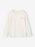 T-shirt Basics met hartjes en pailletten en lange mouwen ecru+roze (poederkleur) - vertbaudet enfant 