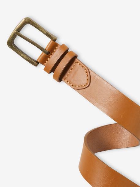 Klassieke riem jongens donkerbruin+marineblauw - vertbaudet enfant 