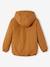 Ripstop parka met imitatiebontvoering voor jongens brons+marineblauw - vertbaudet enfant 