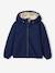 Windjack met capuchon en sherpavoering voor jongens kaki+karamel+marineblauw+olijf - vertbaudet enfant 