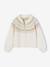Jacquard meisjesvest met fantasiebreiwerk van glimmende draad ecru - vertbaudet enfant 