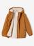 Ripstop parka met imitatiebontvoering voor jongens brons+marineblauw - vertbaudet enfant 