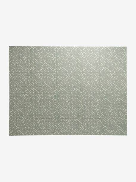 Waterdichte mat voor motoriek beige+ecru+groen+rozen - vertbaudet enfant 