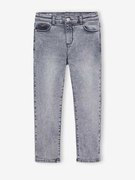 Smalle jeans large meisjes denimgrijs+donkerblauw+gebleekt denim+grijs+middenblauw - vertbaudet enfant 