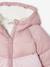 Donsjack met capuchon colorblock meisjes zachtpaars - vertbaudet enfant 